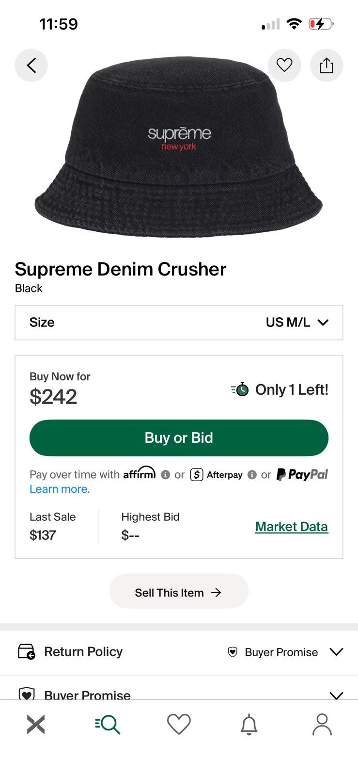 Supreme Supreme Denim Crusher Size 42 - 2 Thumbnail
