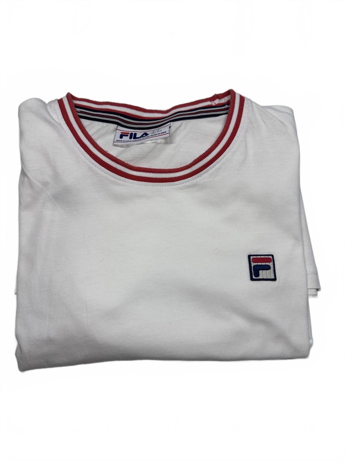 Fila Fila Classic Ringer T-Shirt - White with Red Trim Size US M / EU 48-50 / 2 - 6 Thumbnail