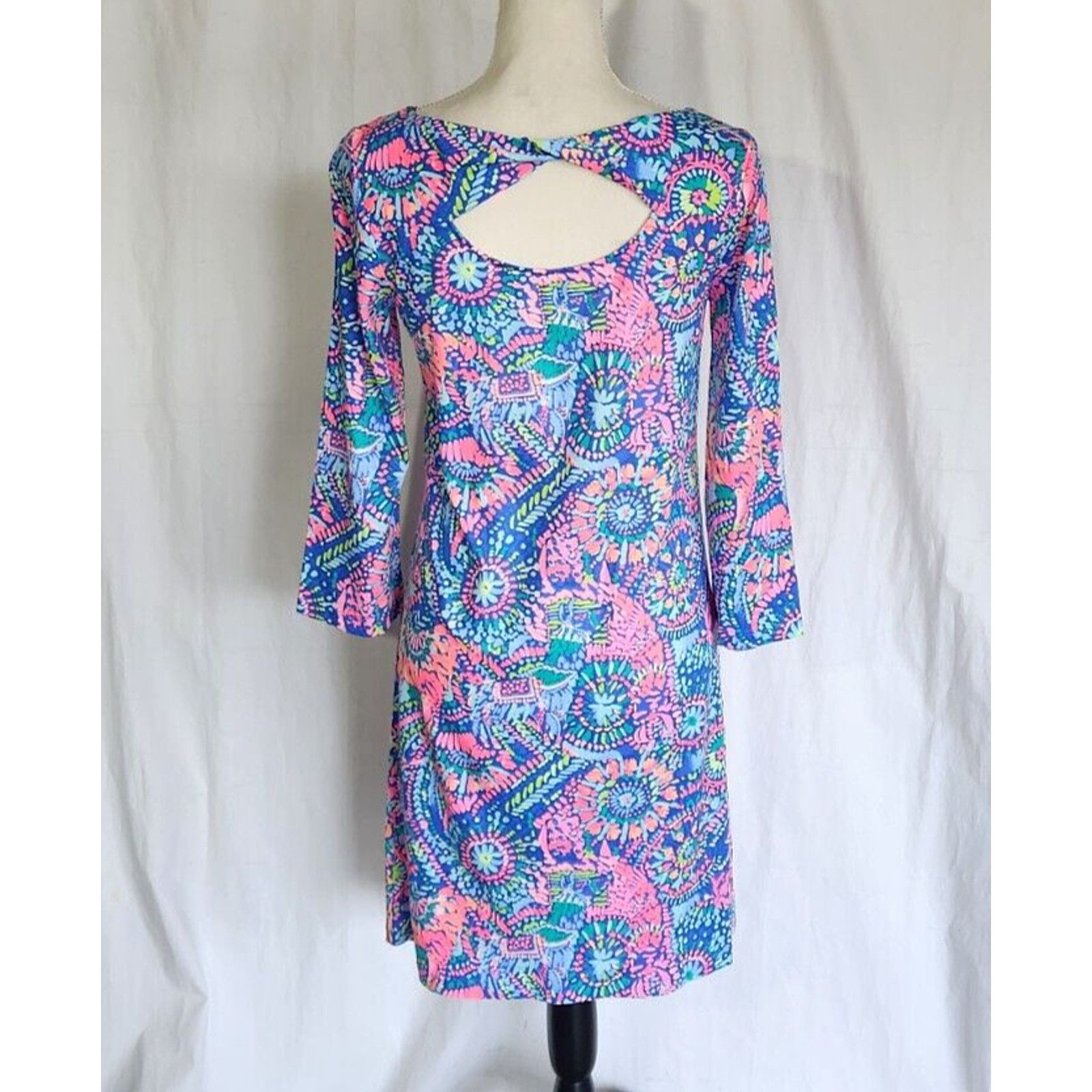 Lilly Pulitzer New Lilly Pulitzer Multi No Prob Llama Bay Shift Dress Small Size S / US 4 / IT 40 - 5 Thumbnail