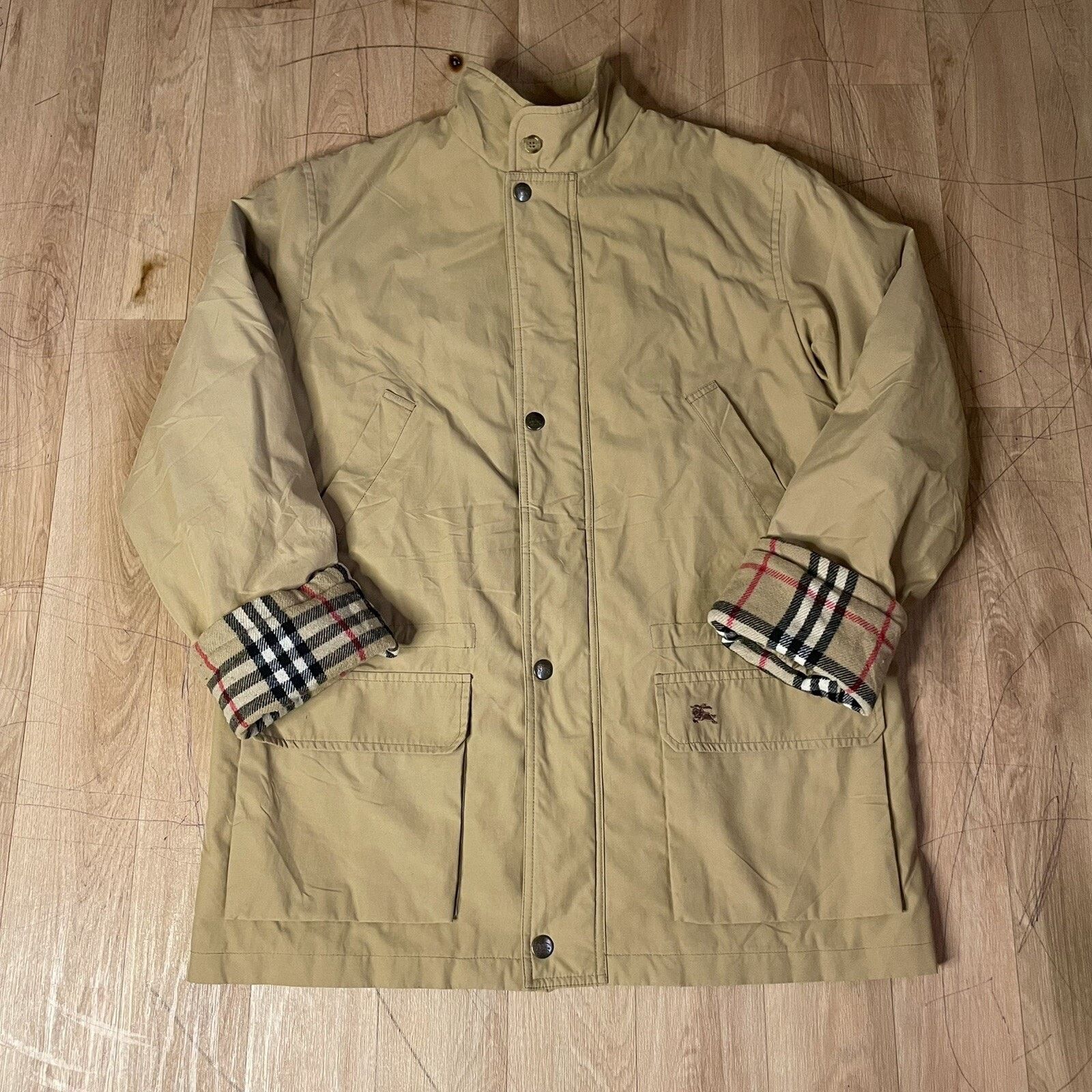 Burberry VINTAGE Burberry women jacket winter Nova Check OVERCOAT Size L / US 10 / IT 46 - 2 Thumbnail