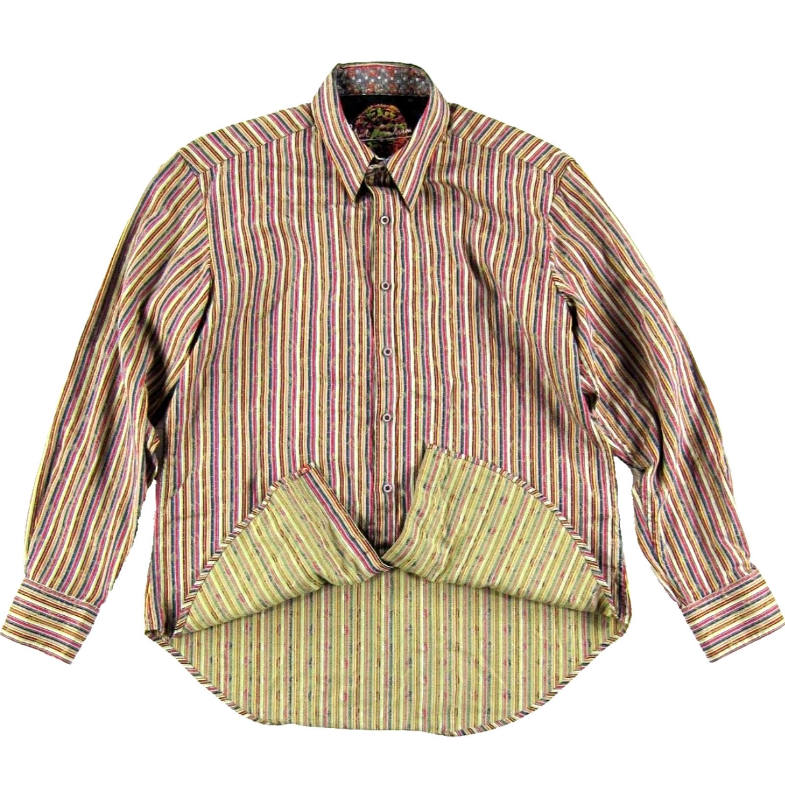 Robert Graham Robert Graham Red Long Sleeve Shirt Button-Up Stripe Shirt L Mens Shirt Size US L / EU 52-54 / 3 - 5 Thumbnail