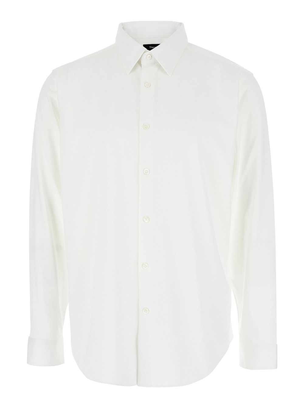 Theory 'Sylvain' White Shirt with Pointed Collar in Cotton Blend Man Size US XXL / EU 58 / 5 - 1 Thumbnail