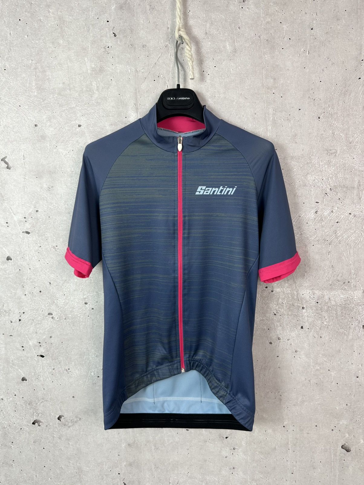 Other Santini Stripped Blue Full Zip Short Sleeve Cycle Jersey Size US L / EU 52-54 / 3 - 1 Thumbnail