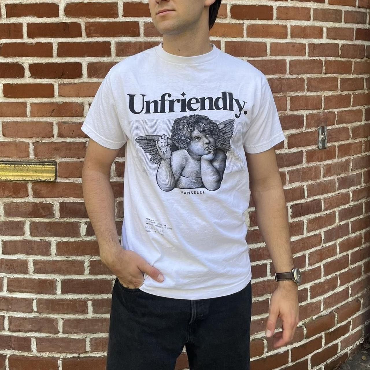 Nike Manselle unfriendly angel white t-shirt sz L men’s Size US L / EU 52-54 / 3 - 2 Thumbnail