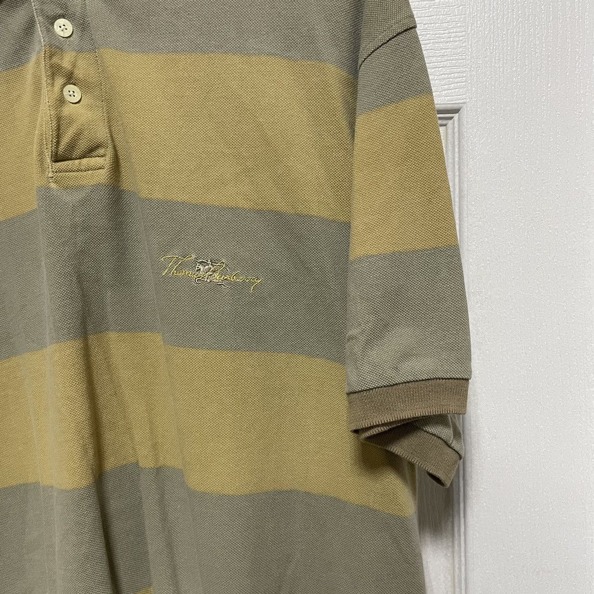 Burberry × Vintage Thomas Burberry Polo Shirt 90s tee striped old money luxury Size US XL / EU 56 / 4 - 2 Thumbnail