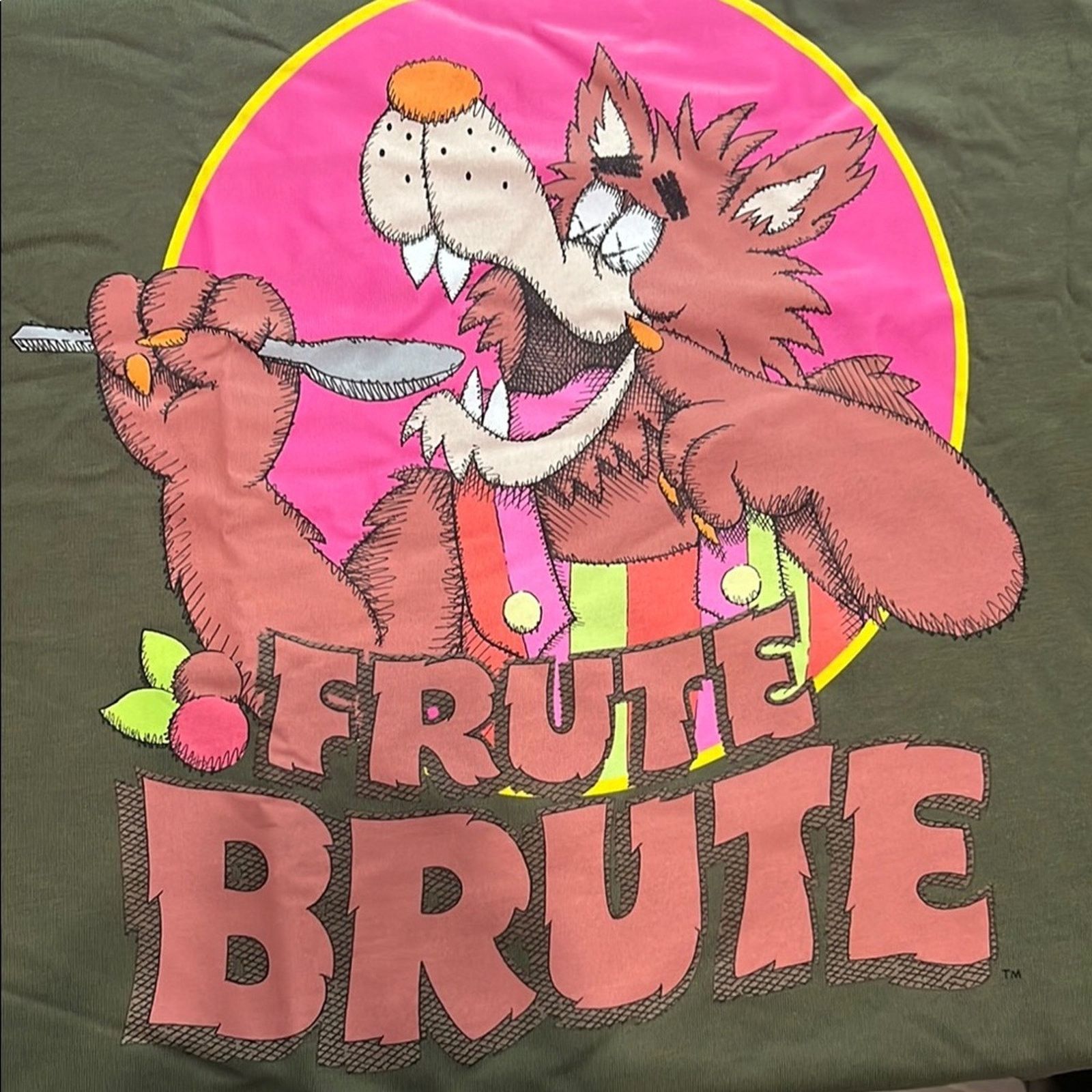 Kaws KAWS Olive Green Frute Brute Tee Size US L / EU 52-54 / 3 - 4 Thumbnail