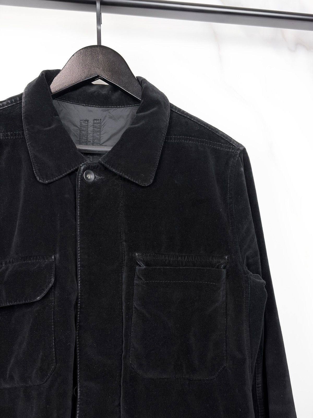 Rick Owens FW08 Rick Owens Stag Velvet Cargo Pocket Denim Jacket Size US M / EU 48-50 / 2 - 3 Thumbnail