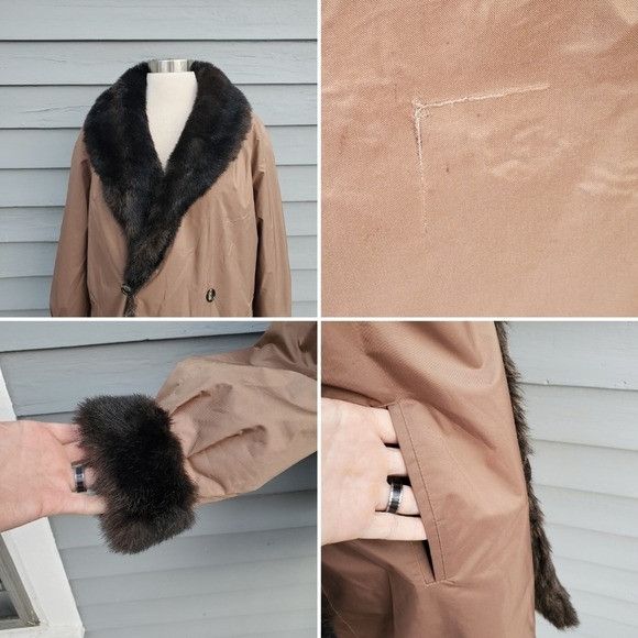 Vintage Vintage 90s y2k Brown Faux Fur Polyester Reversible Double B Size L / US 10 / IT 46 - 6 Thumbnail