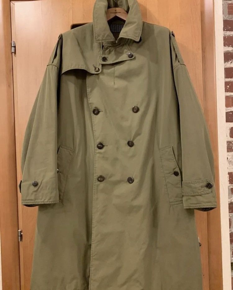 image of Visvim Double Breasted Detail Trench Coat In Green, Men's (Size XL)