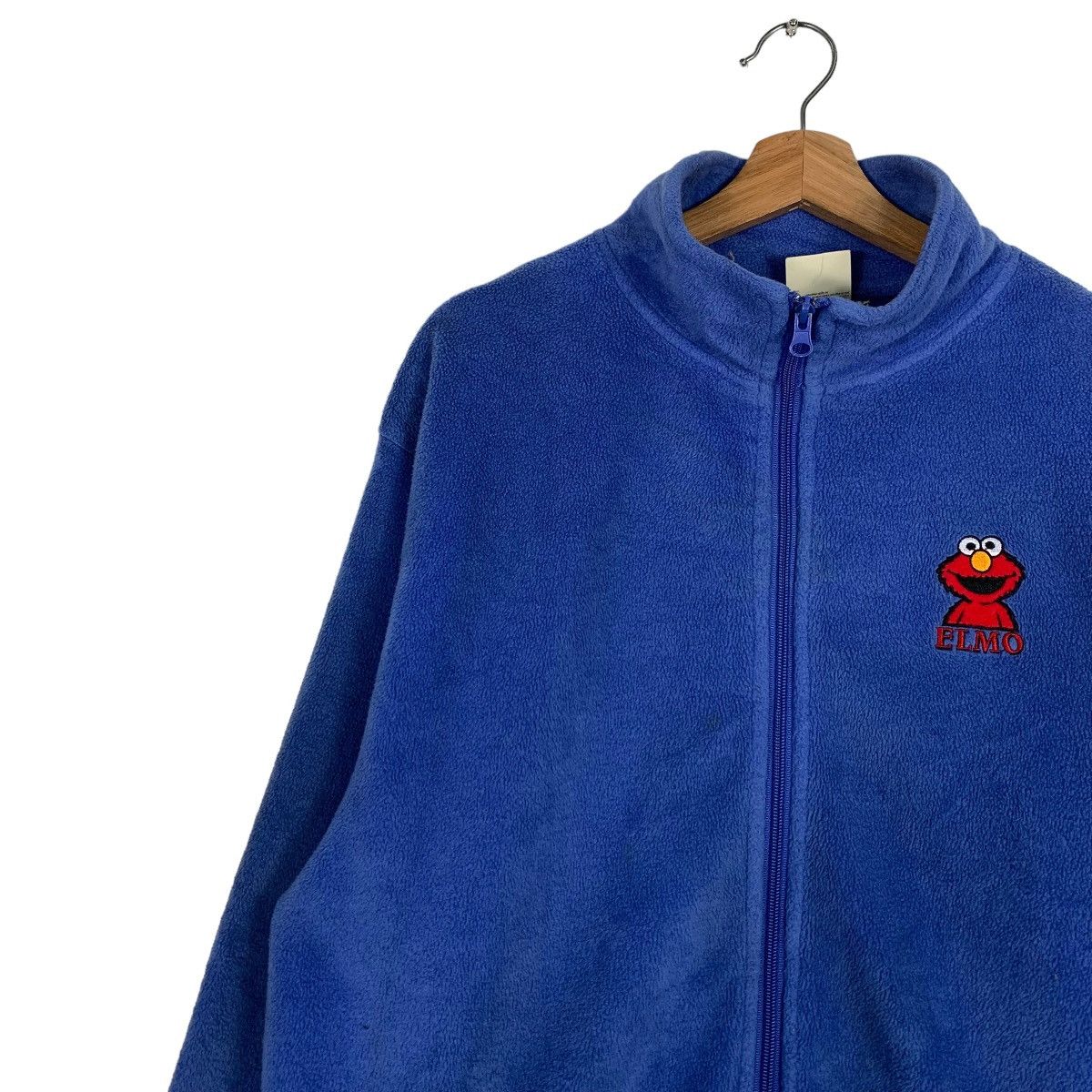 Japanese Brand SESAME STREET ELMO EMBROIDERY LOGO FLEECE JACKET #0120-C7 Size US L / EU 52-54 / 3 - 9 Thumbnail