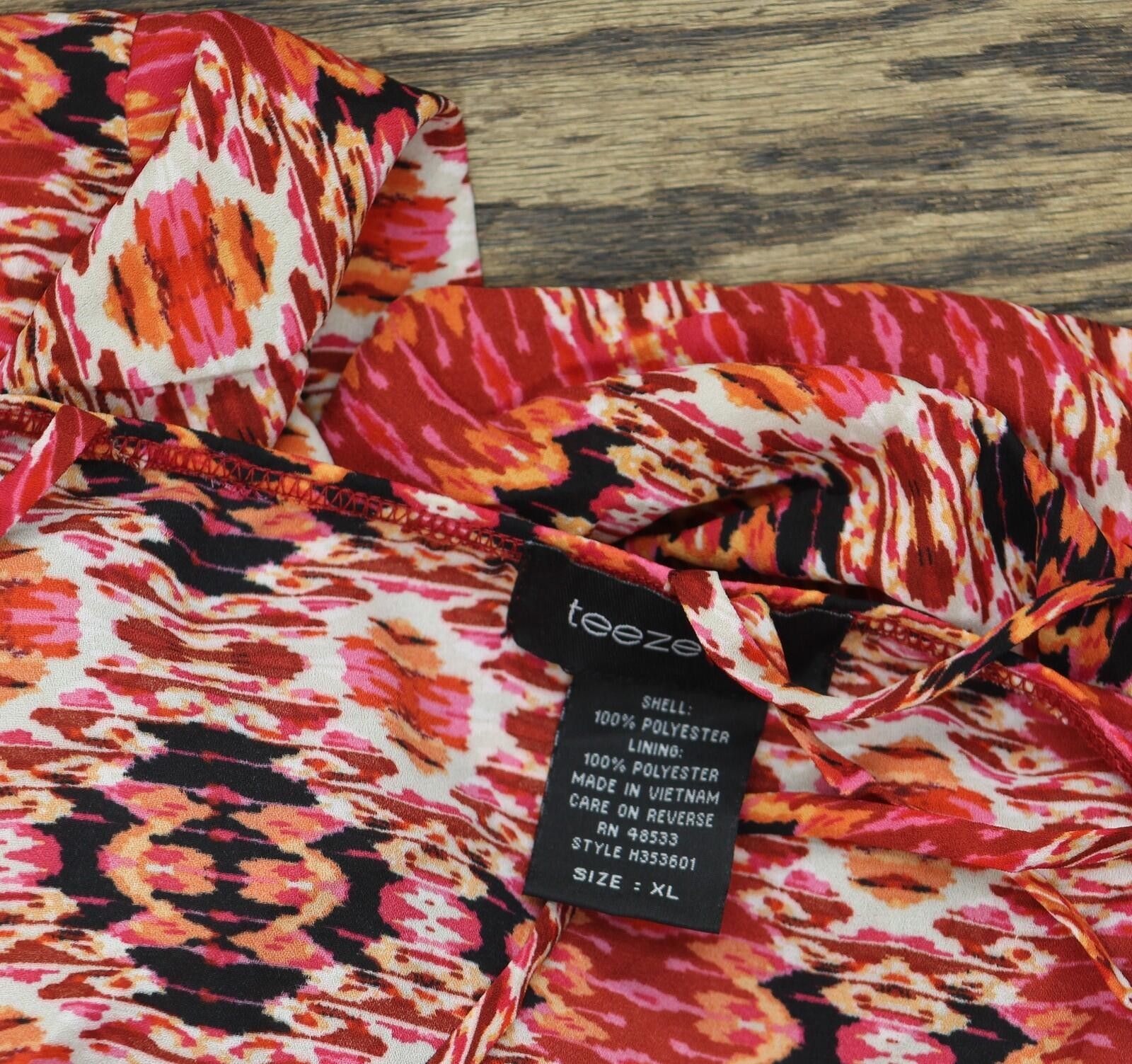Other Nwt Teeze Me Handkerchief-hem Shift Dress Red Multi Xl Size XL / US 12-14 / IT 48-50 - 4 Thumbnail