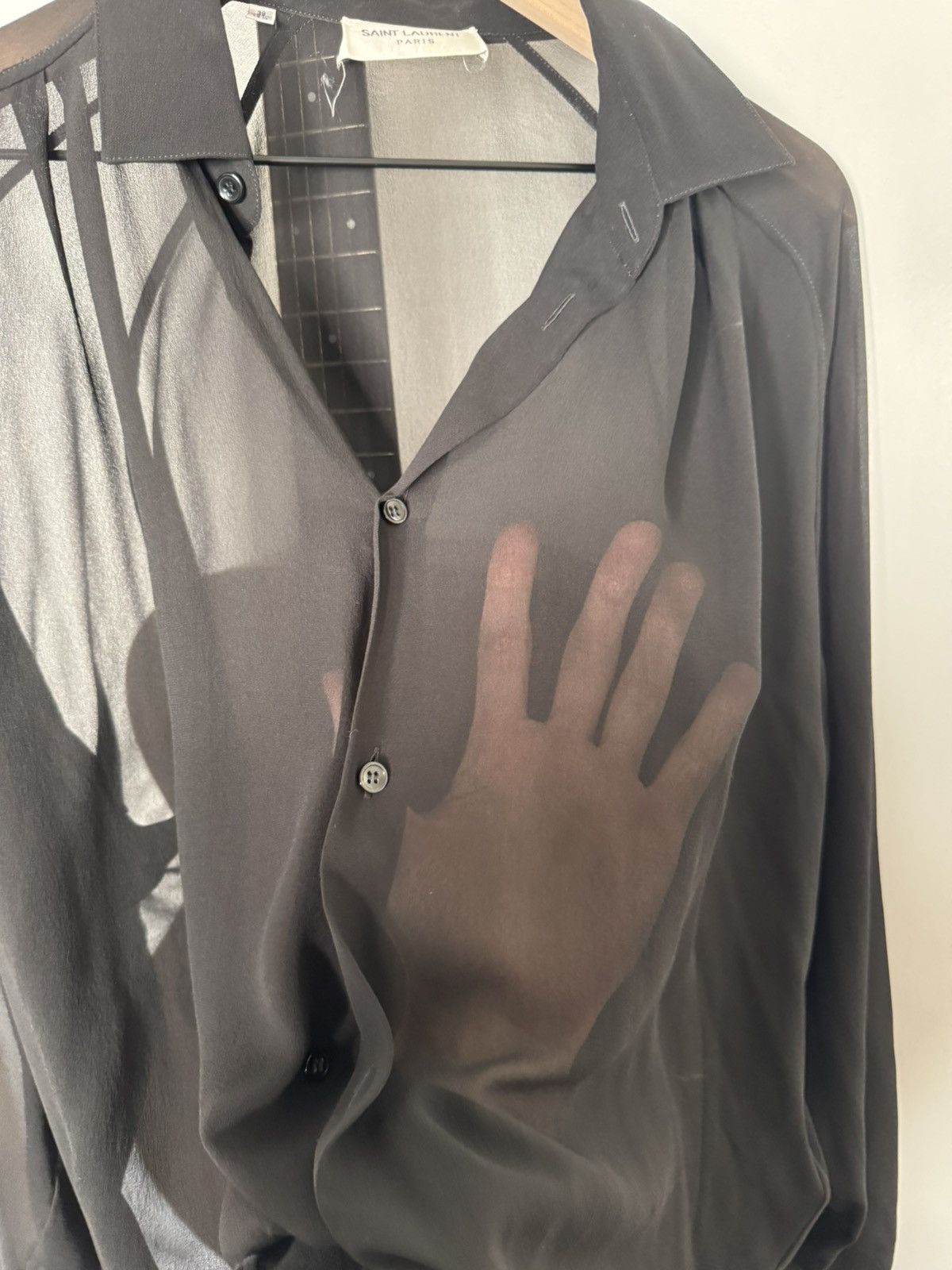 Saint Laurent Paris Very Sheer Oversized Button Down Size US M / EU 48-50 / 2 - 4 Thumbnail
