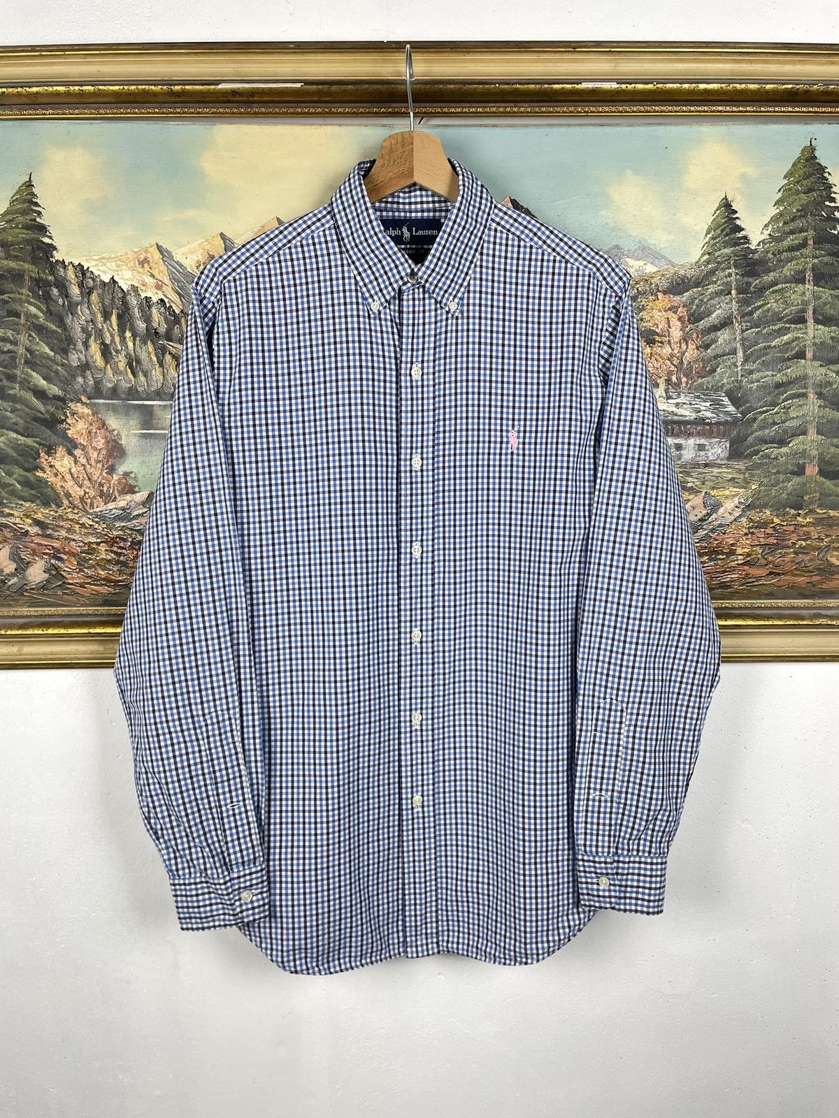 Polo Ralph Lauren Polo Ralph Lauren Blue Checkered Shirt Old Money Luxury Size US M / EU 48-50 / 2 - 1 Thumbnail