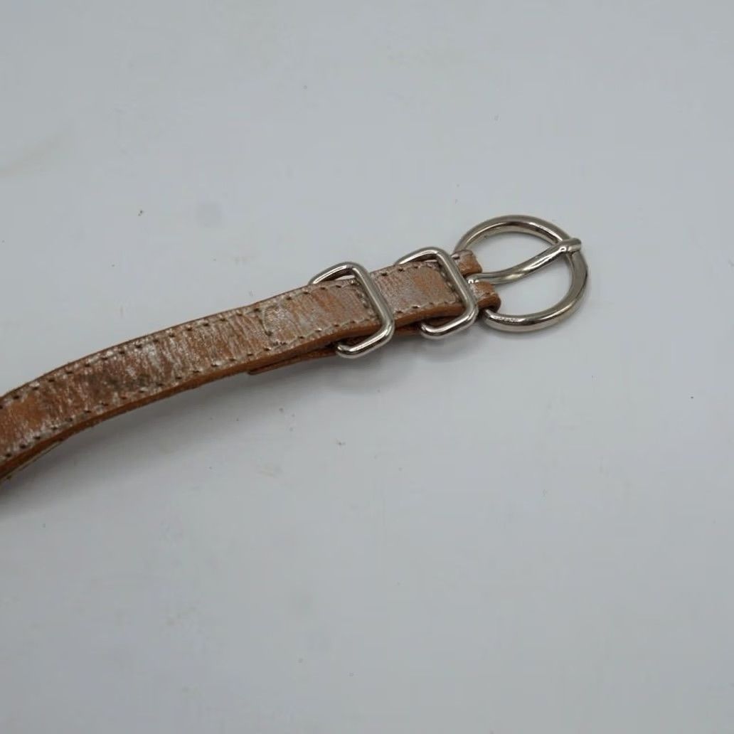 Doublet Brown Leather Belt 1/2" Narrow Ladies Double Wrap L Size ONE SIZE - 4 Thumbnail