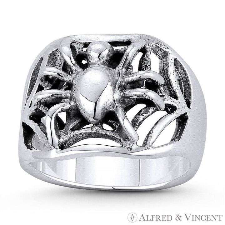 Other Spider on Web Arachnid Charm Ring in .925 Sterling Silver Size ONE SIZE - 1 Preview
