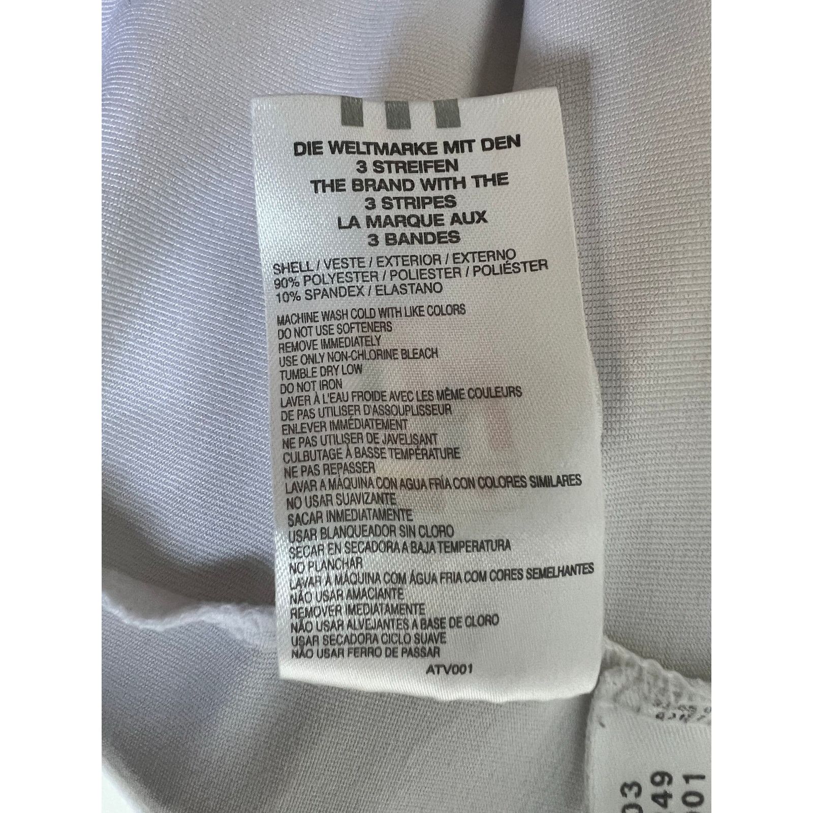 Adidas Adidas Women's Blue & White Short Sleeve Tennis Polo Large Size L / US 10 / IT 46 - 9 Thumbnail