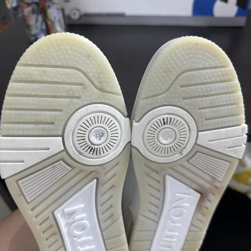 Louis Vuitton Louis Vuitton White Cement Low-Top Trainers -2508 Size US 5.5 / EU 38 - 8 Thumbnail