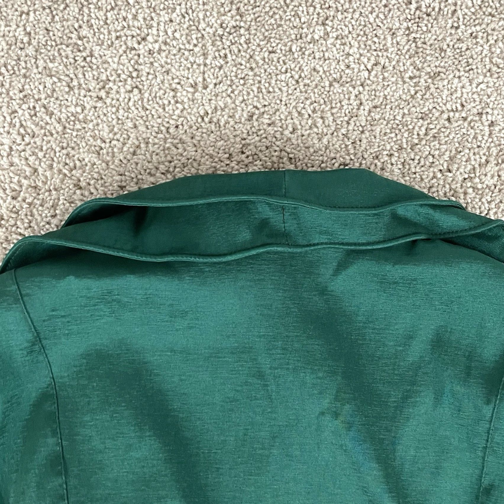 Joseph Ribkoff Joseph Ribkoff Jacket Emerald Size 12 Full Zip Collared Ruched Quiet Luxury R2 Size XL / US 12-14 / IT 48-50 - 4 Thumbnail
