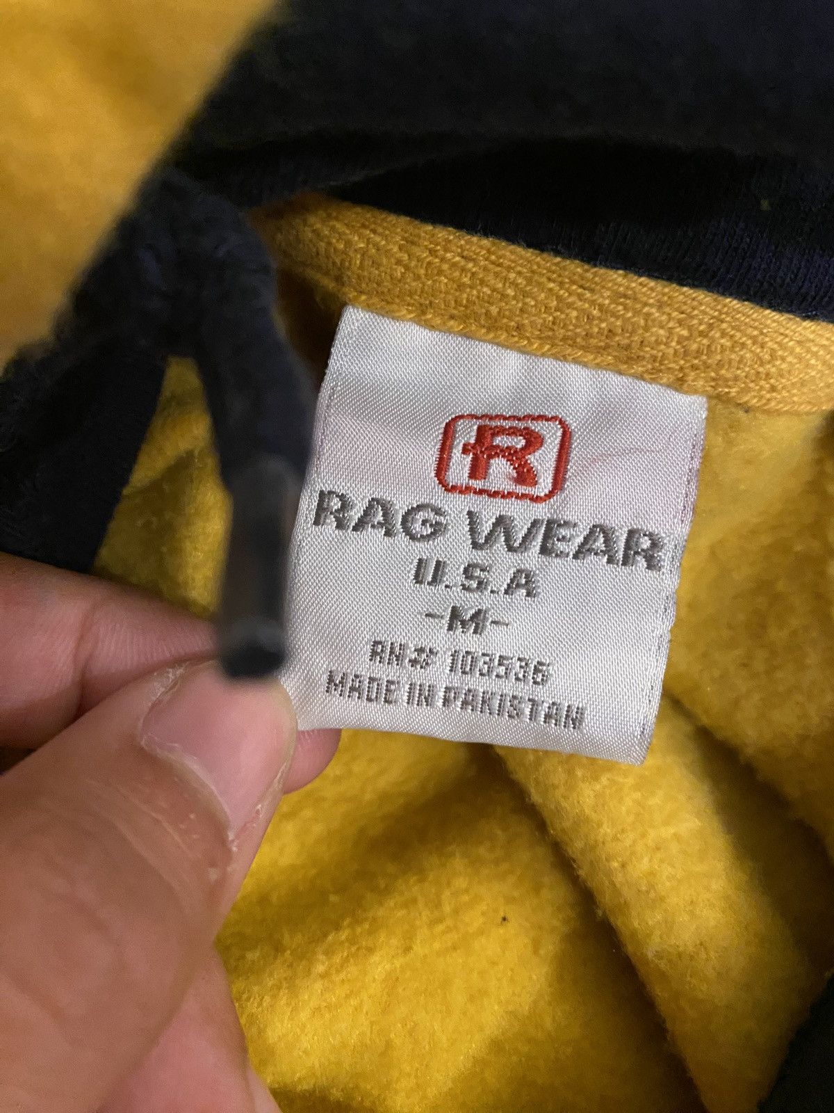 Other Rag Wear Yellow And Blue reversed stitching medium hoodie Size US M / EU 48-50 / 2 - 5 Thumbnail