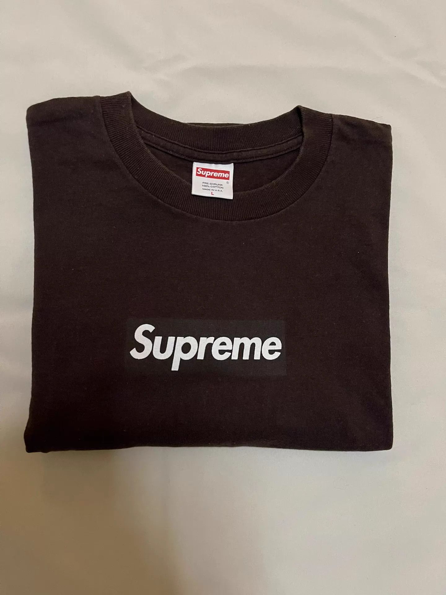 Supreme Supreme 03 Tonal Brown Bold Box Logo Tee L Mint Size US L / EU 52-54 / 3 - 1 Thumbnail
