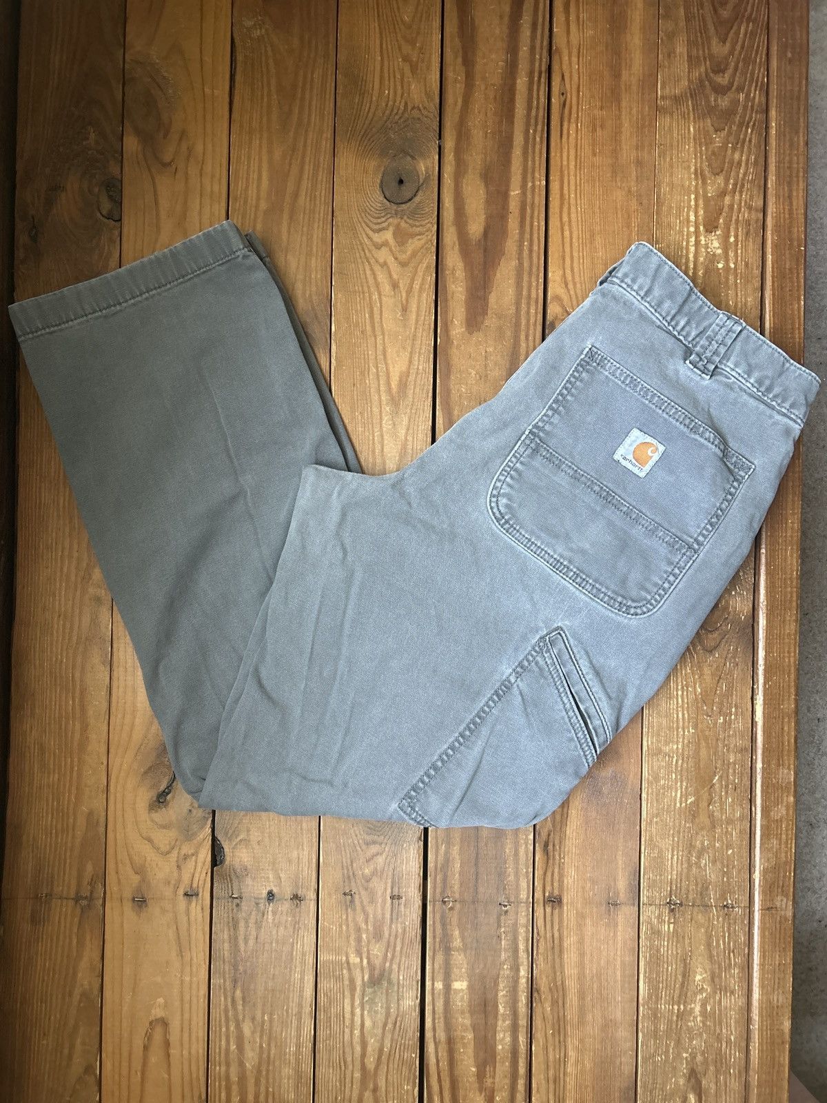 Carhartt × Vintage Vintage Carhartt Grey Carpenter Pants Size US 32 / EU 48 - 1 Thumbnail