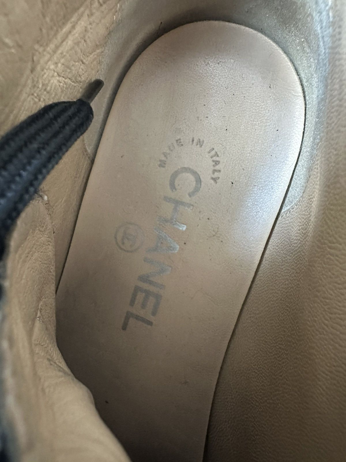 Chanel Chanel Tweed Leather Cap Toe CC Logo Lace Up Ankle Boots Size US 6 / IT 36 - 15 Thumbnail