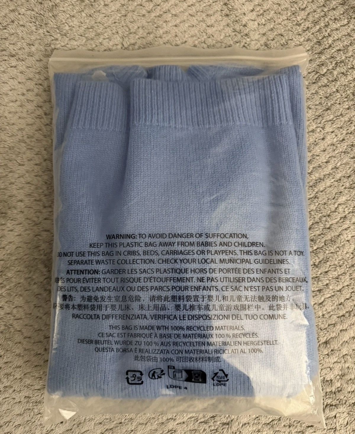 Supreme Supreme FW25 Angora Script Knit Sweater Blue Size XL DS Size US XL / EU 56 / 4 - 4 Thumbnail
