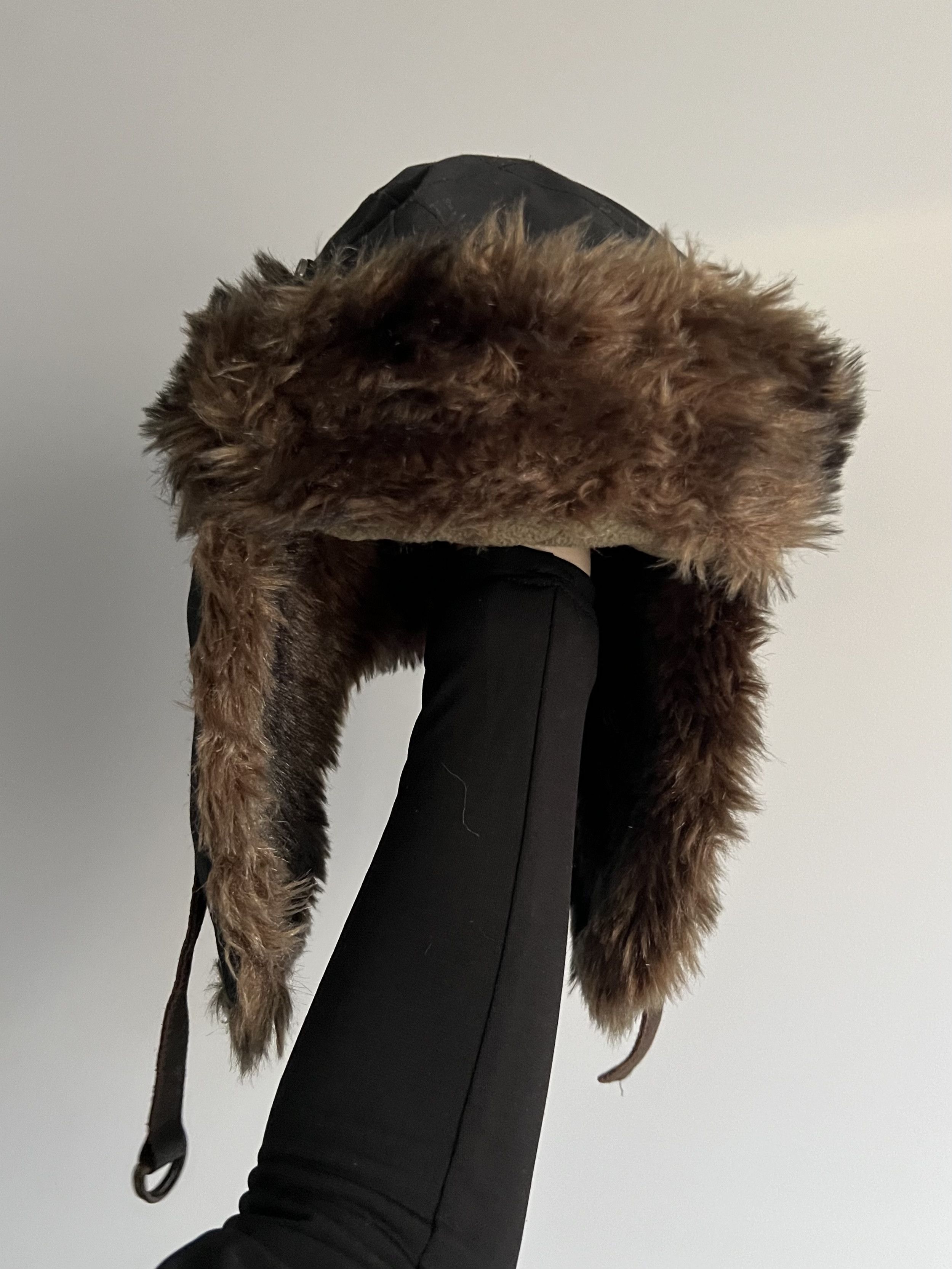 Vintage Vintage Waxed Ushanka Trapper Hat Faux Fur Fuzzy Size ONE SIZE - 3 Thumbnail
