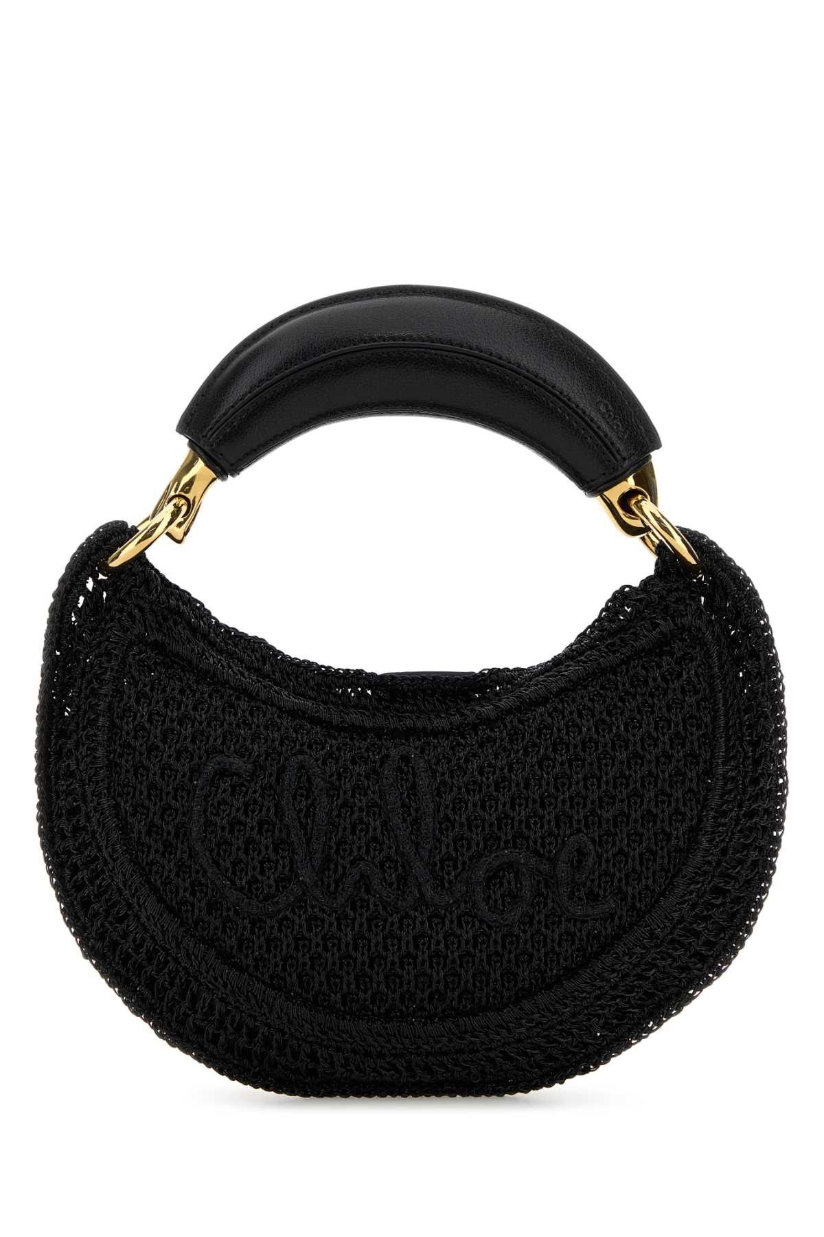 Chloe Black Raffia Mini Summer Banana Handbag Size ONE SIZE - 1 Thumbnail