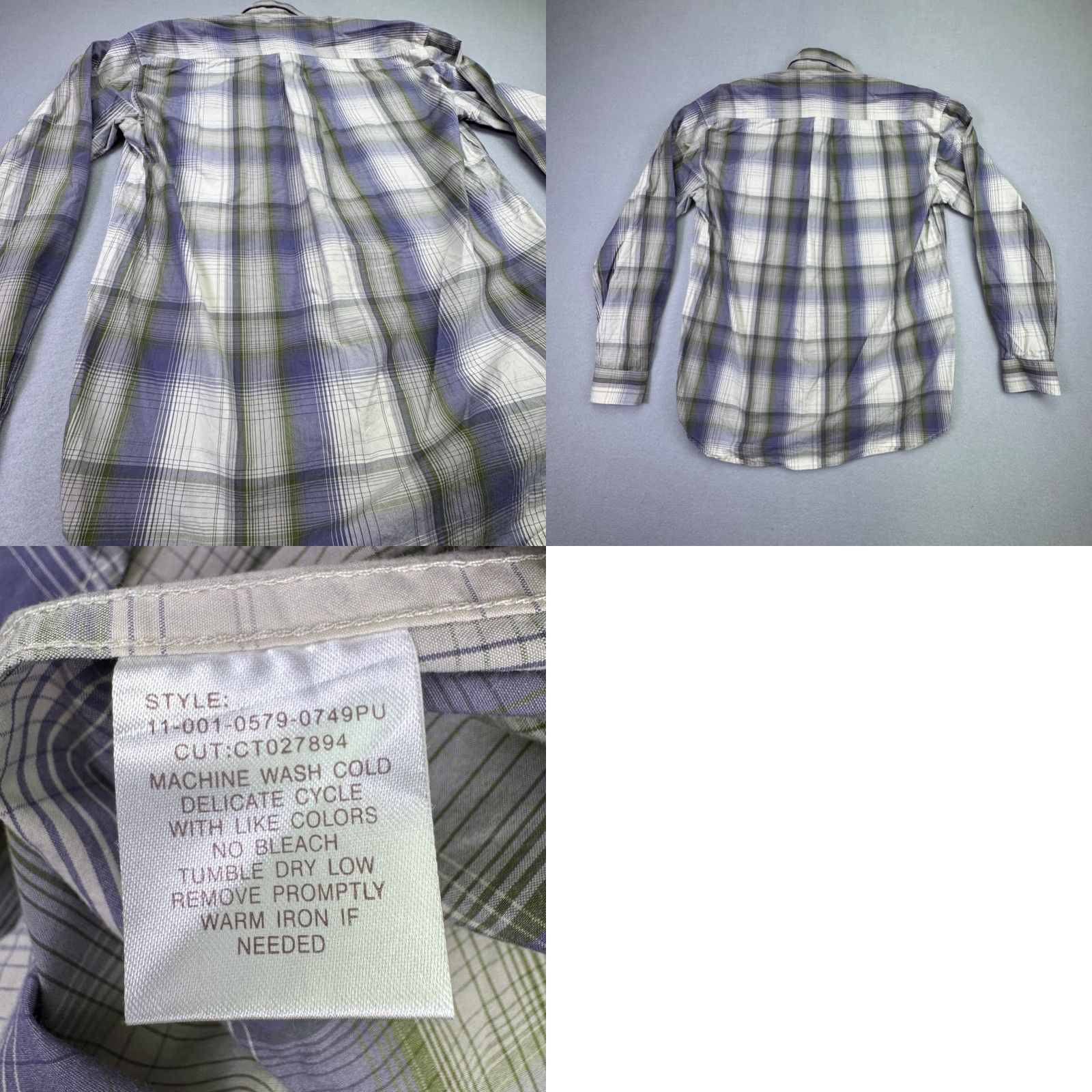 Stetson Stetson Shirt Mens Plaid Button-Down Long Sleeve Cotton Purple Green Button-Up Classic Regular Size S Size US S / EU 44-46 / 1 - 8 Thumbnail