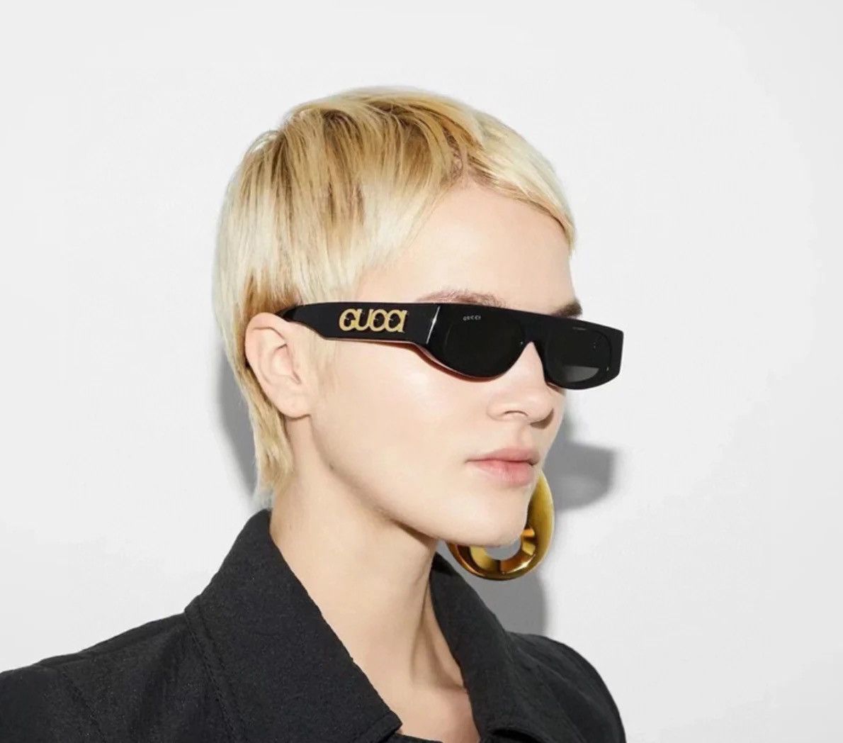 Gucci NEW GUCCI GG1771S 001 GEOMETRIC BLACK GREY WOMEN SUNGLASSES Size ONE SIZE - 2 Thumbnail