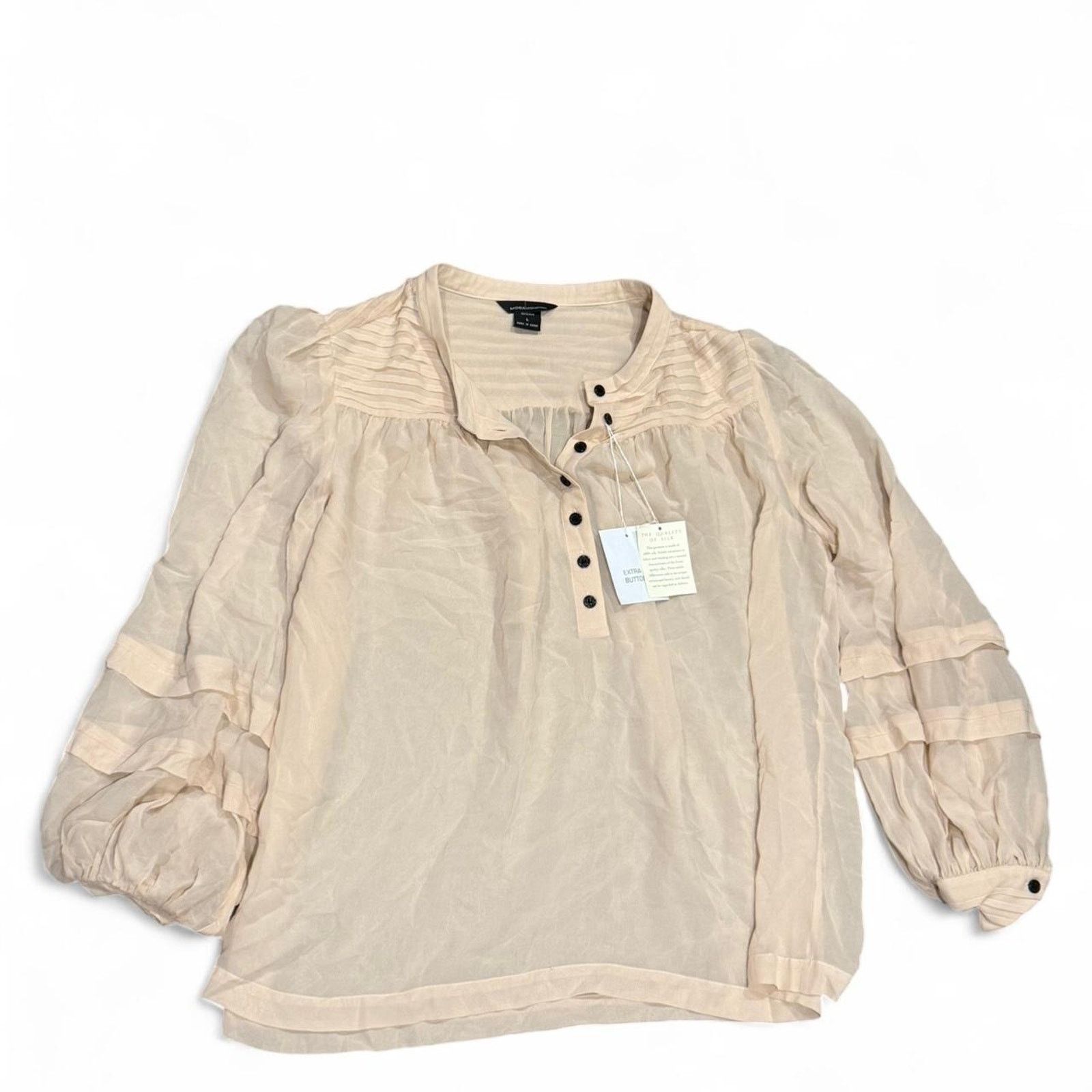 Other Moda International 100% Silk top Blush Size L NWT Size L / US 10 / IT 46 - 2 Thumbnail