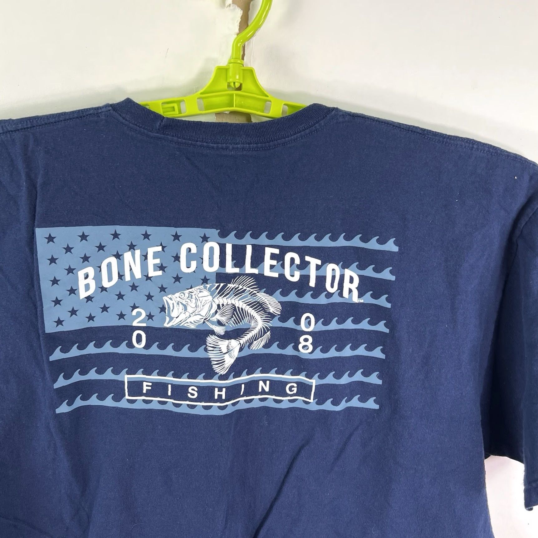 Vintage Bone Collector T-Shirt Shirt Men 2XL Blue Graphic Fishing 2008s Fall Spring Summer Skull Logo Vintage? No Size US XXL / EU 58 / 5 - 5 Thumbnail