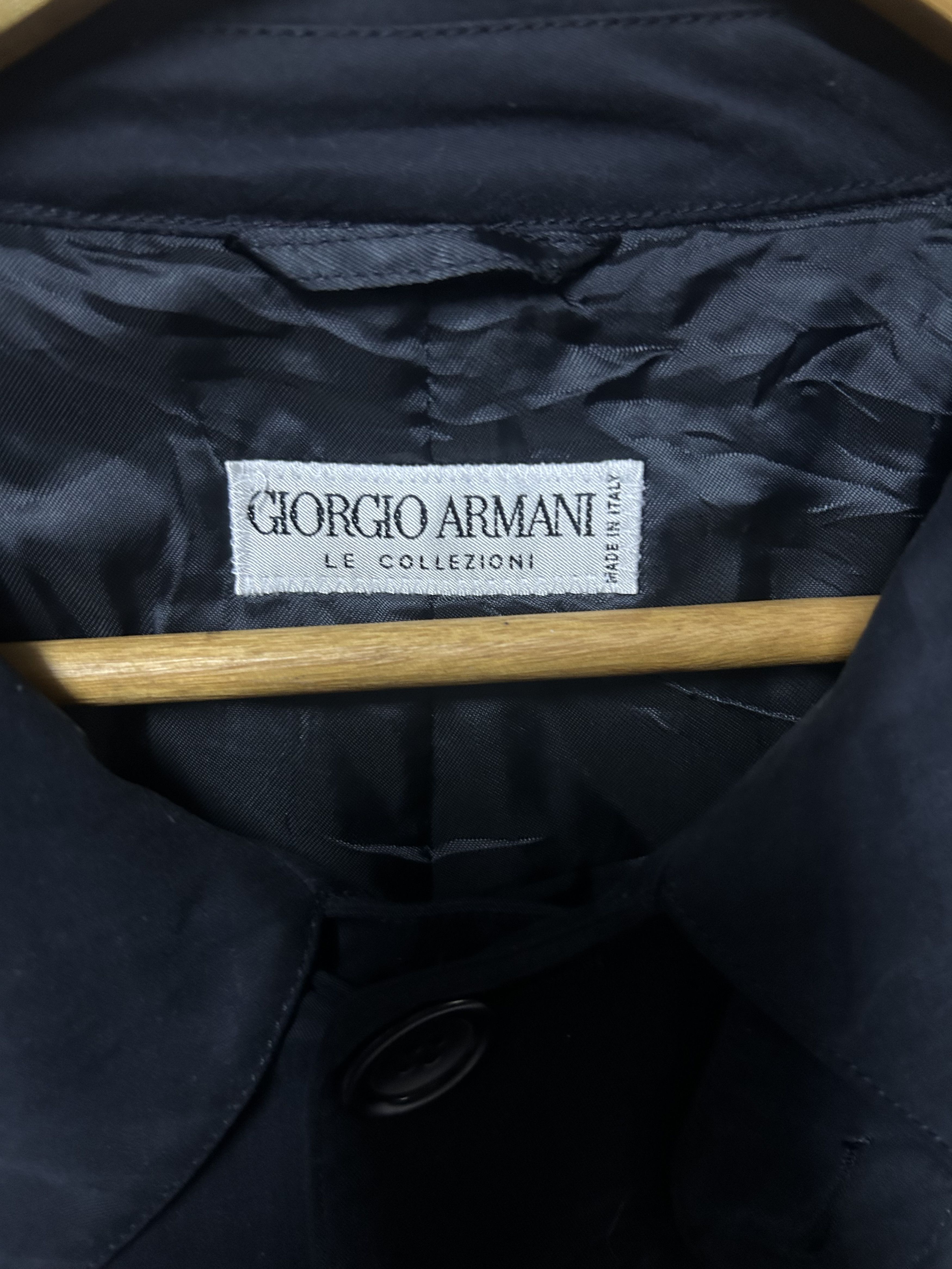 Giorgio Armani Giorgio Armani Long Trench Jacket Navy Blue Size US L / EU 52-54 / 3 - 7 Thumbnail