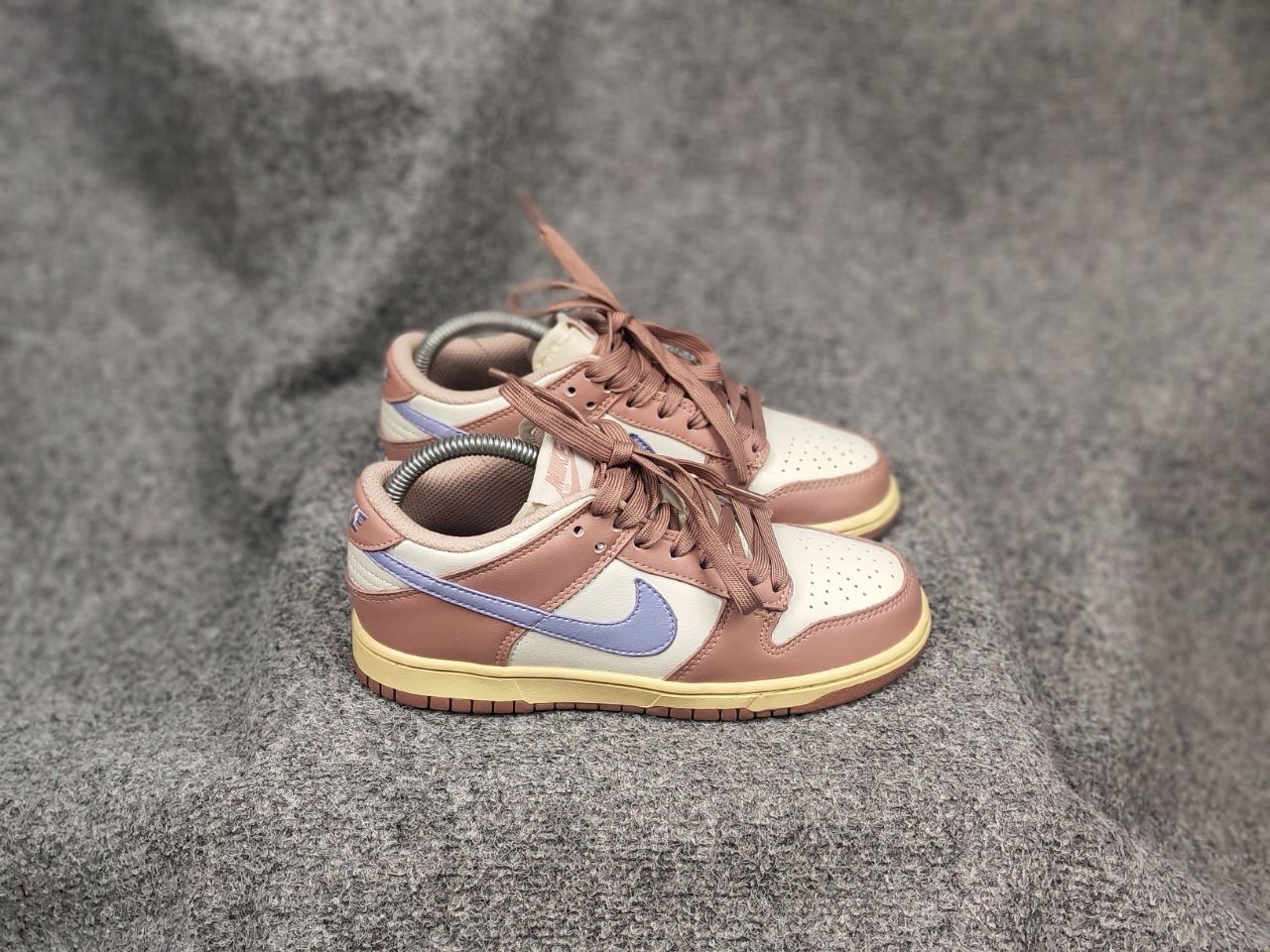 Nike Nike Dunk Low Pink Oxford Purple White Sneaker Vintage Style Size US 5.5 / IT 35.5 - 1 Thumbnail