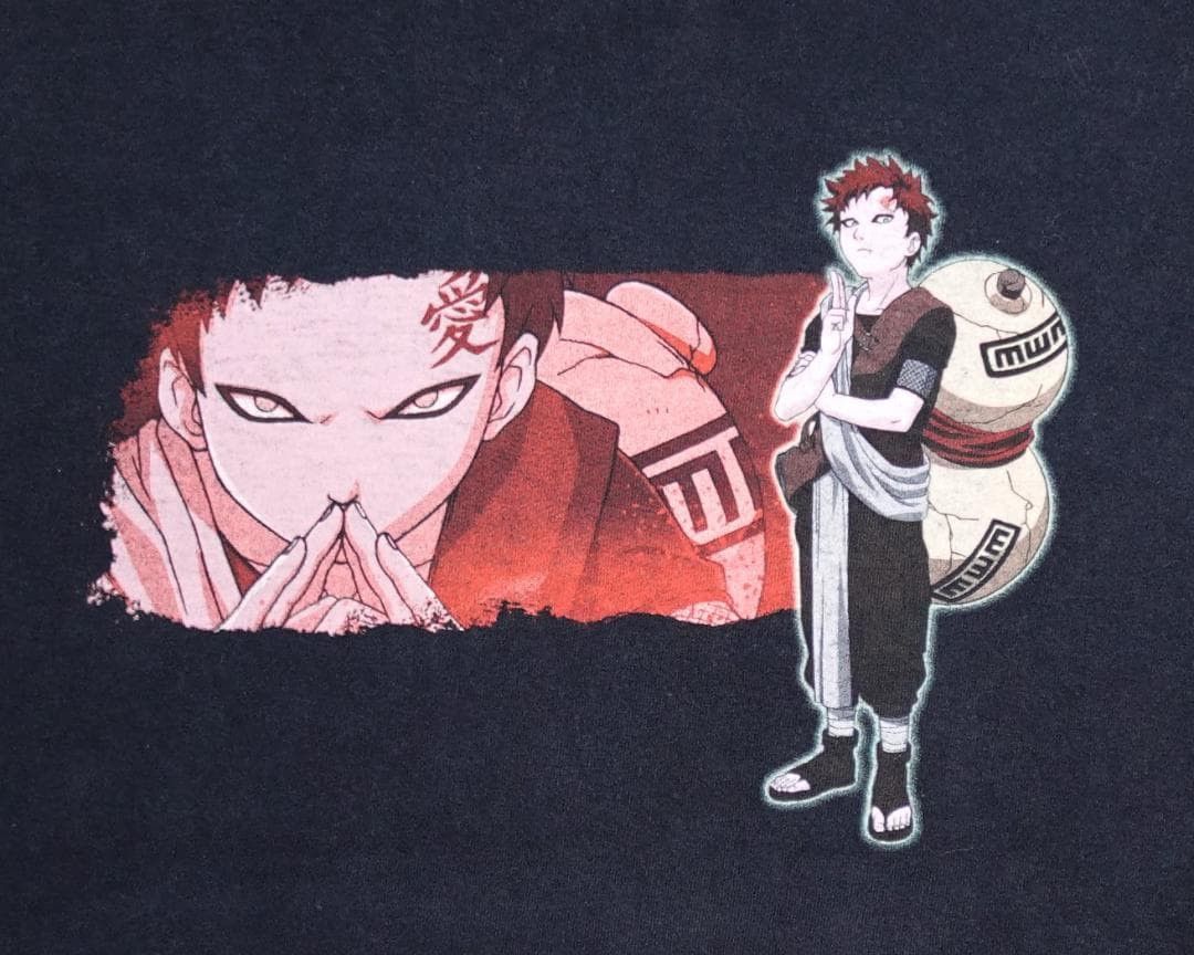 Anime 2002 NARUTO “我愛羅” Tシャツ アニメ 00's ビンテージ Size US M / EU 48-50 / 2 - 2 Thumbnail