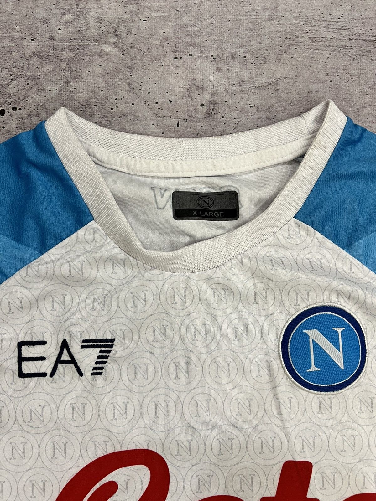 Vintage 🩸RARE🩸Napoli EA7 2022/2023 Osimhen Face Game Jersey Size US XL / EU 56 / 4 - 10 Thumbnail