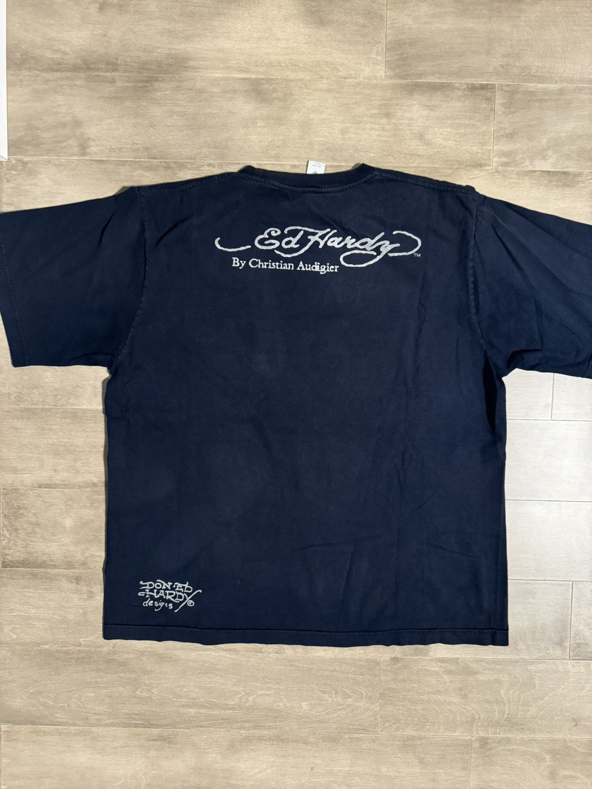 Ed Hardy × Vintage Vintage Ed Hardy T shirt! Size US XL / EU 56 / 4 - 3 Thumbnail