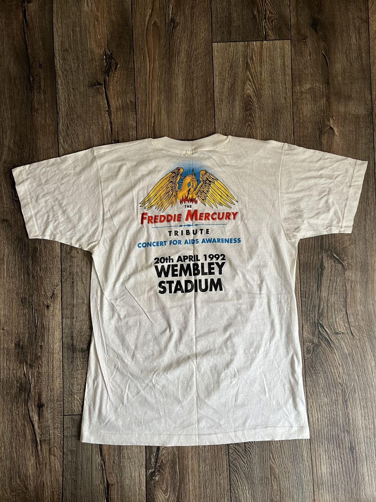 Band Tees Vintage Freddie Mercury Queen Tribute Concert 1992 T-Shirt Size US XL / EU 56 / 4 - 14 Thumbnail