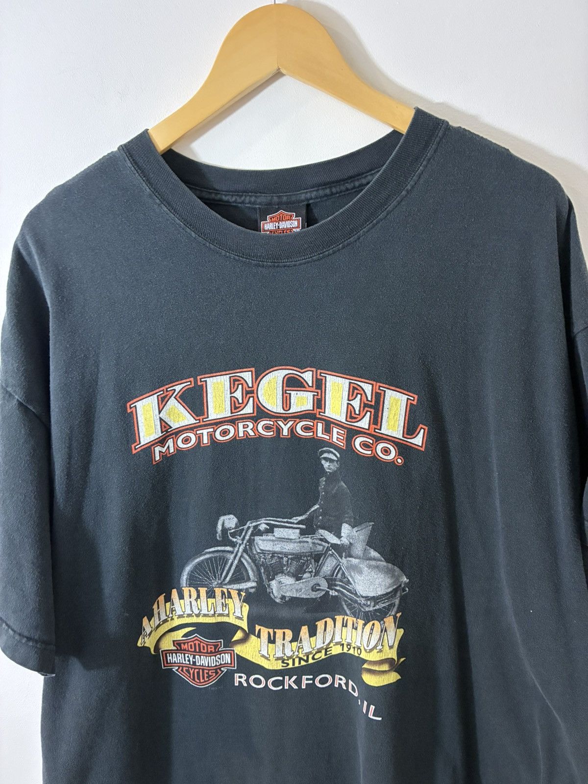 Harley Davidson Vintage Sun Faded Harley Davidson Illinois Tee Size US XXL / EU 58 / 5 - 2 Thumbnail