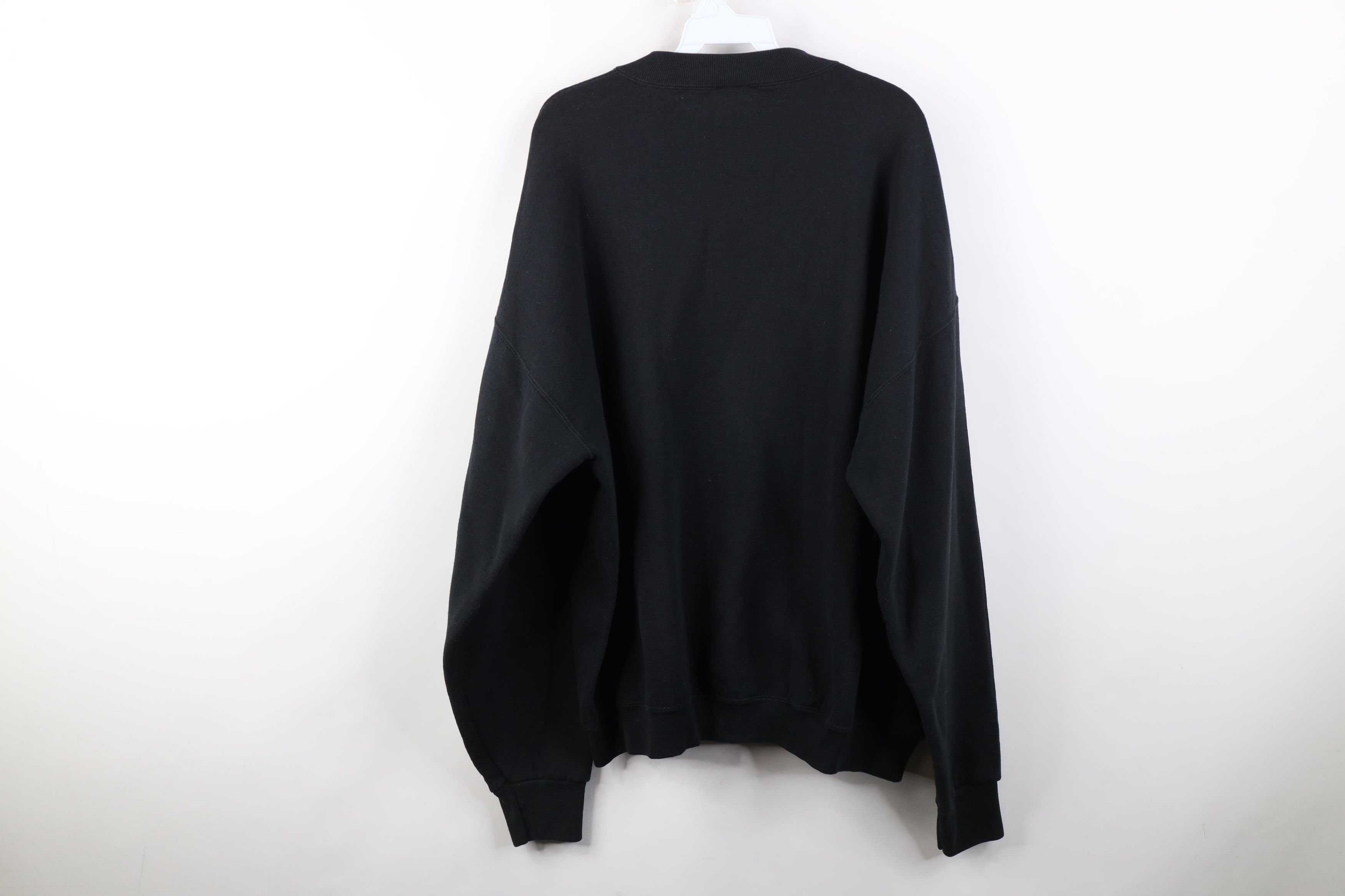 Vintage Vintage 90s Streetwear Heavyweight Crewneck Sweatshirt Black Size US XXL / EU 58 / 5 - 7 Thumbnail