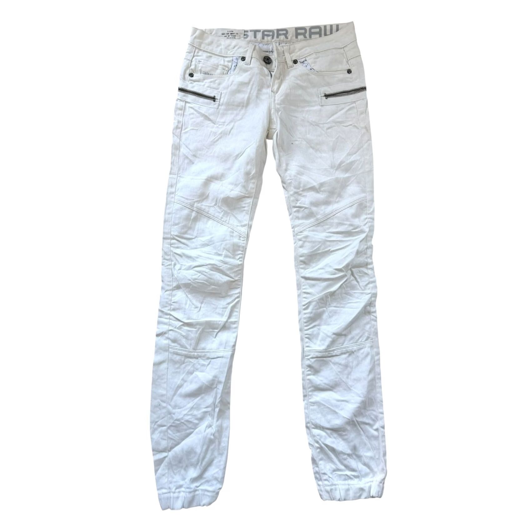 G-Star G-Star RAW 3301 Plus Sudden Straight WMN Jeans White W27 L34 5-Pocket Denim, Zip Pockets, Straight Style, Regular Fit, Women Size 27" / US 4 / IT 40 - 2 Thumbnail