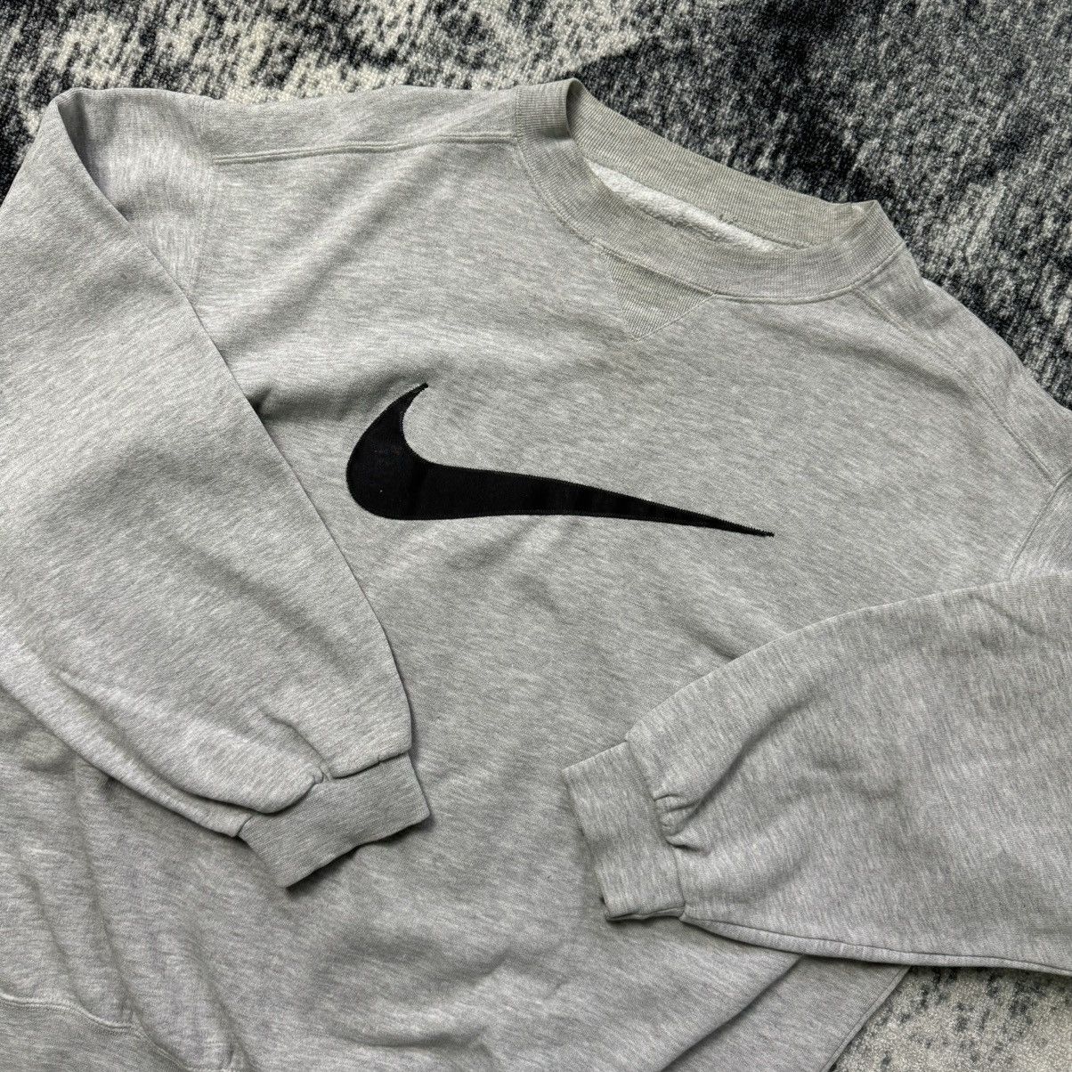 Nike Vintage Nike Sweatshirt Big Swoosh Drill Crewneck Embroider Size US S / EU 44-46 / 1 - 7 Thumbnail