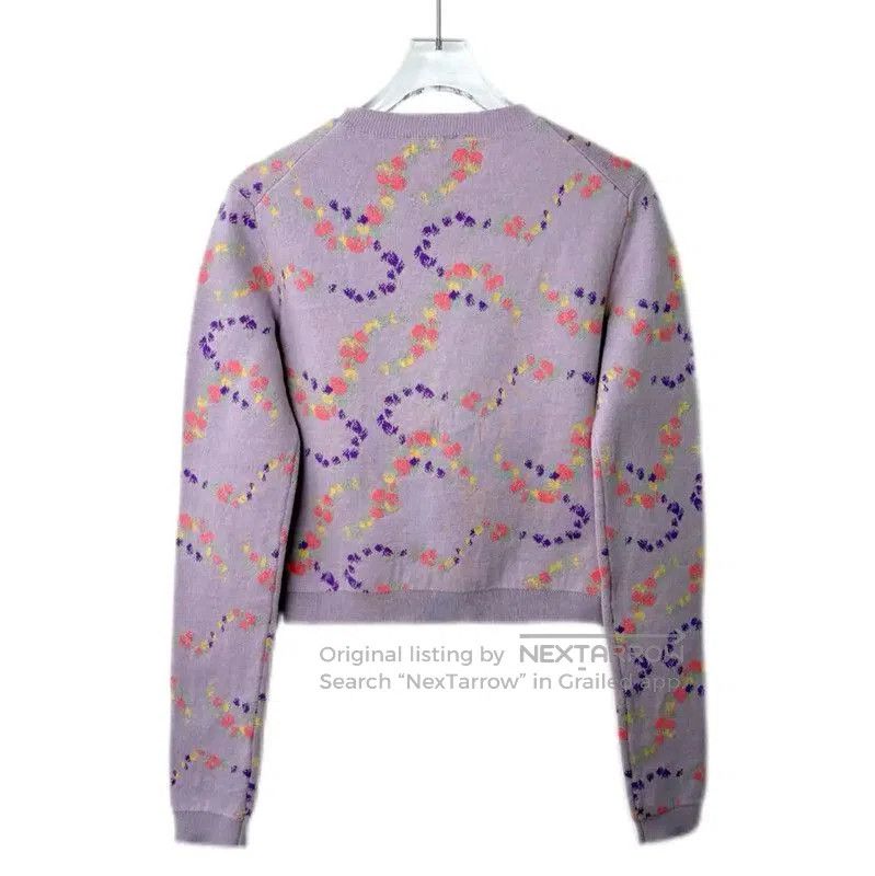 Miu Miu Miu Miu Lilac Cotton Blend Women's Sweatshirt . Size S / US 4 / IT 40 - 2 Thumbnail