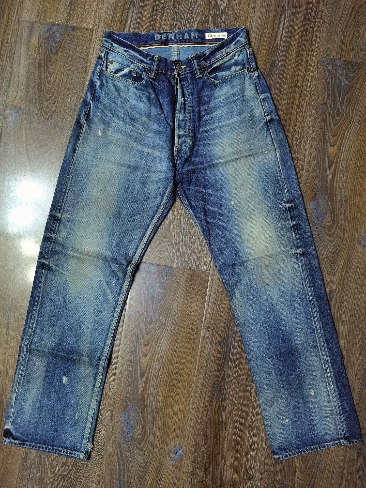 DENHAM DENHAM Men's Straight Vintage Distressed Jeans Size US 30 / EU 46 - 1 Thumbnail