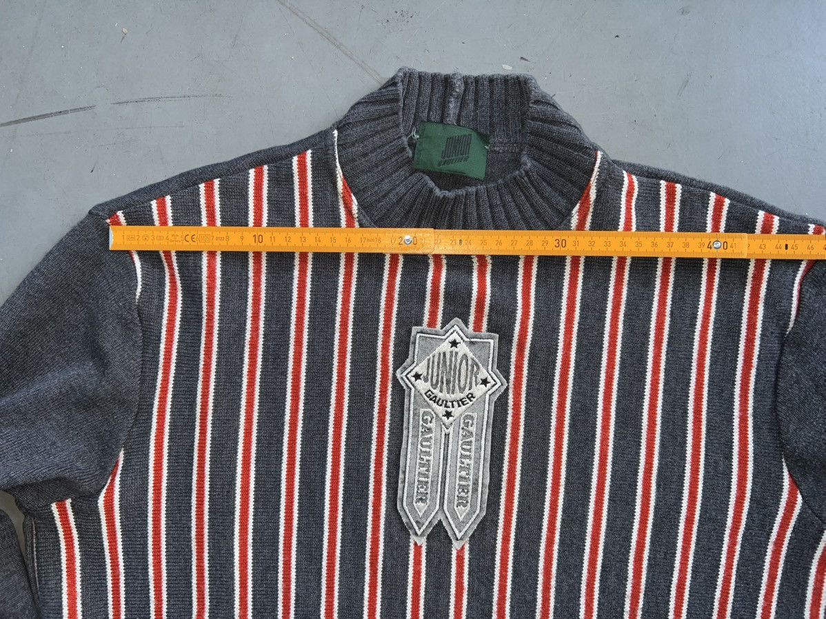 Jean Paul Gaultier Jean Paul Gaultier Junior 90s striped knit sweater with logo Size US XL / EU 56 / 4 - 11 Thumbnail