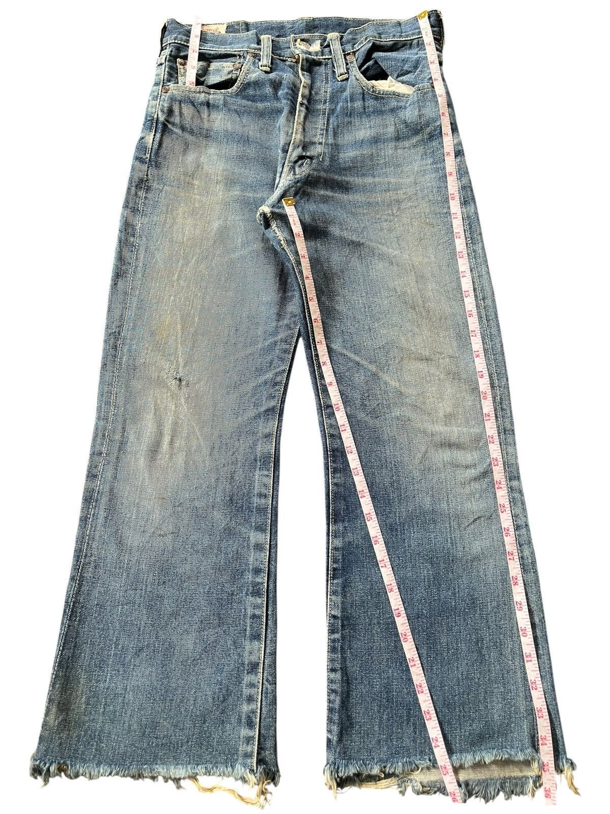 Hysteric Glamour Vintage Bigstone Mud Wash Distressed Flare Jeans Size 28" / US 6 / IT 42 - 7 Thumbnail