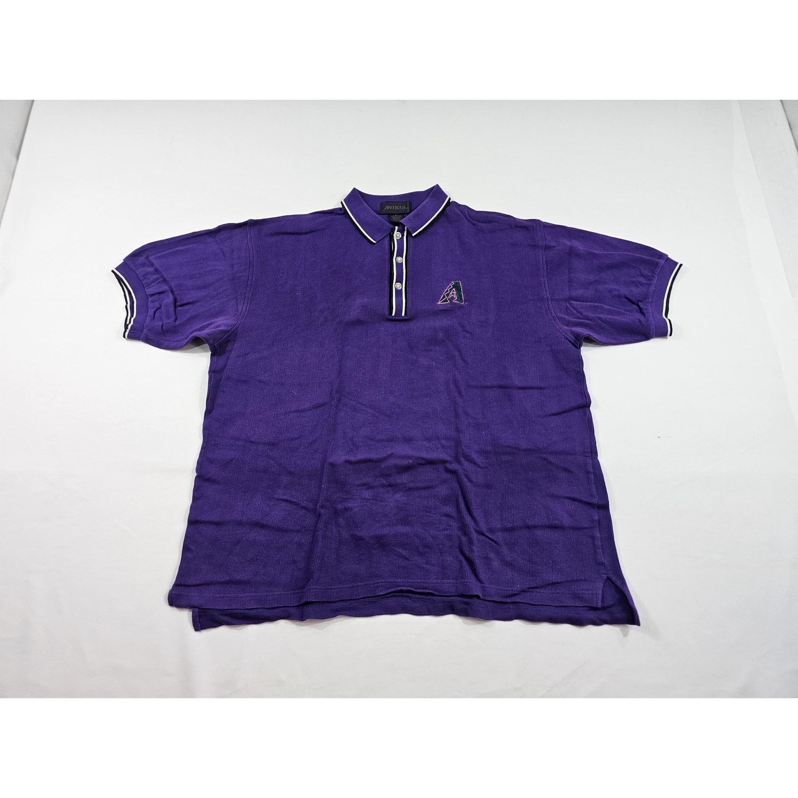 Antigua Arizona Diamondbacks Polo Shirt, Purple Sz L, 1990s Size US L / EU 52-54 / 3 - 1 Thumbnail