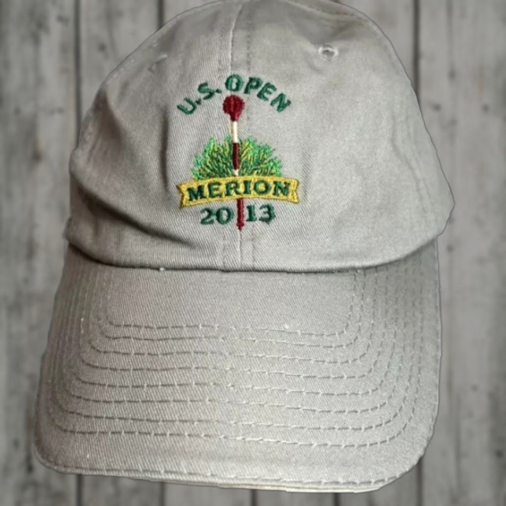 Vintage USGA Hat Baseball Cap Adjustable Khaki Merion Golf Club US Open 113th Championship USGA Member Unisex Adult Size ONE SIZE - 1 Thumbnail