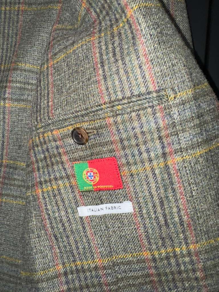 J.McLaughlin J.McLaughlin Italian Fabric Plaid Sport Coat Blazer Mens 40 Size 40R - 8 Thumbnail